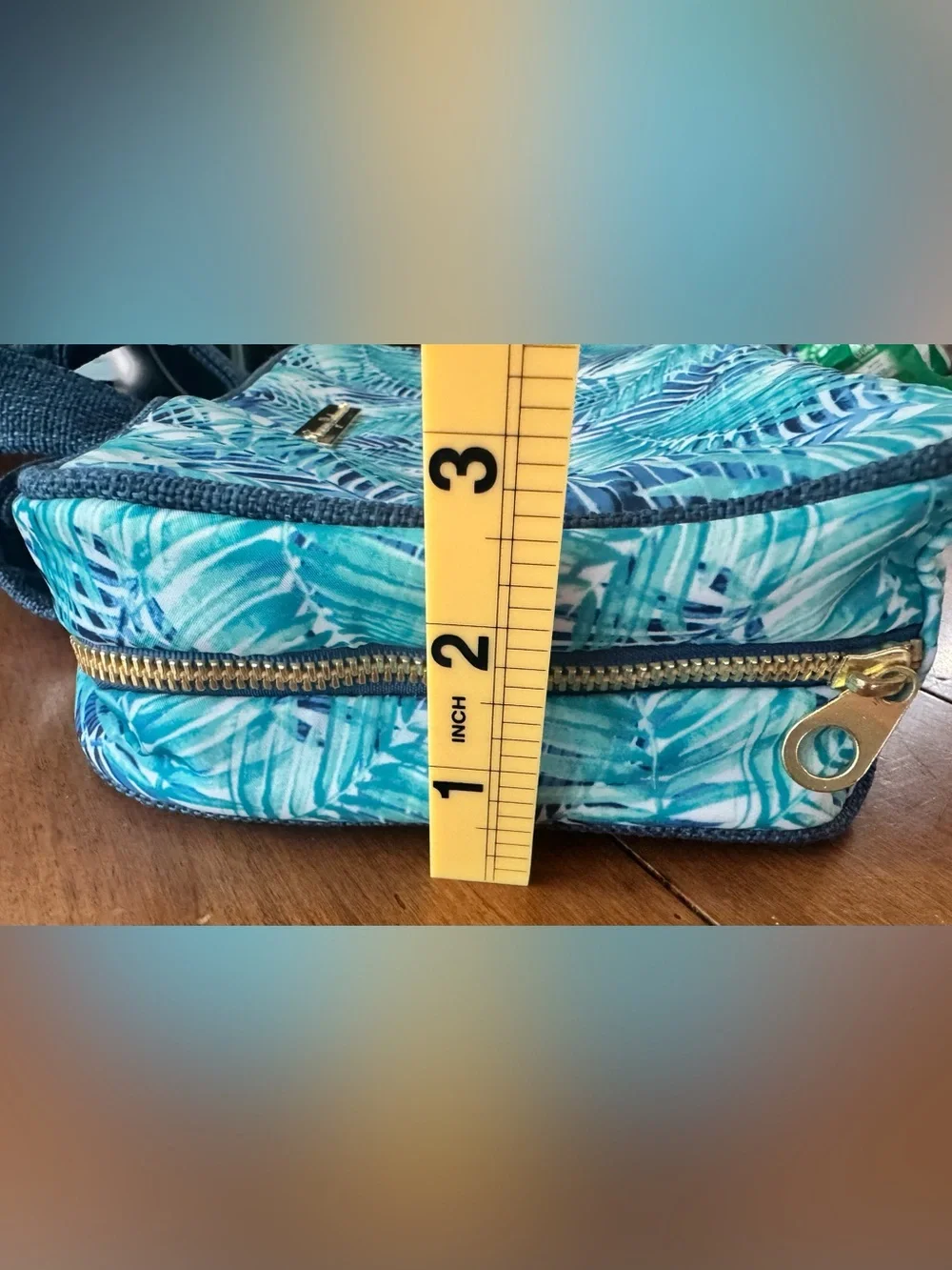 Tommy Bahama Green & Blue Palms, Cosmetic Makeup Travel Toiletry Organizer Bag